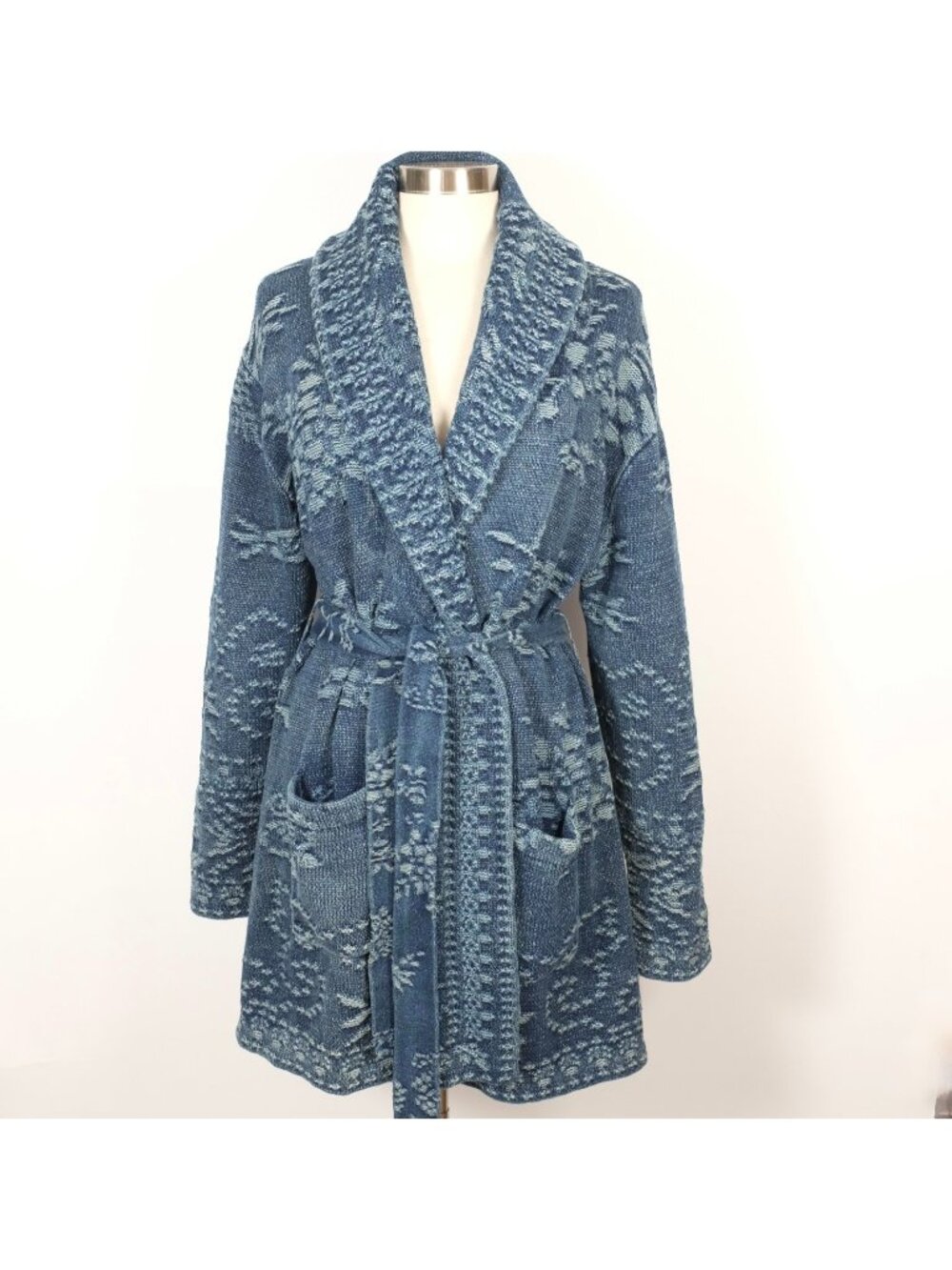 POLO Ralph Lauren Collection sz S Cardigan Floral Cotton Shawl Collar